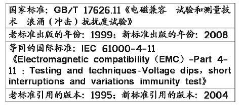 電壓暫降、短時中斷和電壓變化抗擾度試驗