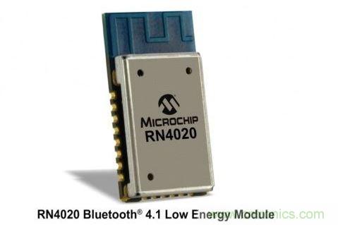 Microchip公司的RN4020模塊集成了包括天線在內完整的低功耗藍牙射頻電路。RN4020采用密封的10mm x17mm x 2mm封裝，內置有板載陶瓷天線、2.4GHz的低功耗藍牙收發器、帶完整的嵌入式低功耗藍牙協議棧的微控制器以及UART和USB接口。