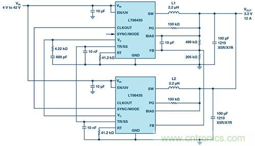 42 V、6 A（峰值7 A）、超低EMI輻射、高效率降壓型穩壓器