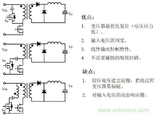 開關電源“各種拓撲結構”的對比與分析！