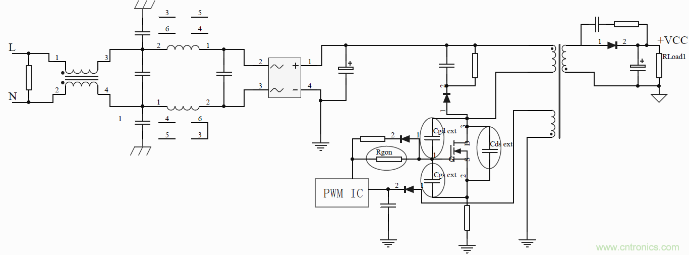 如何改善開關電源電路的EMI特性？