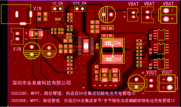CS5350/CS5328 太陽能板供電鉛酸蓄電池、磷酸鐵鋰電池、鋰電池充電管理IC系列