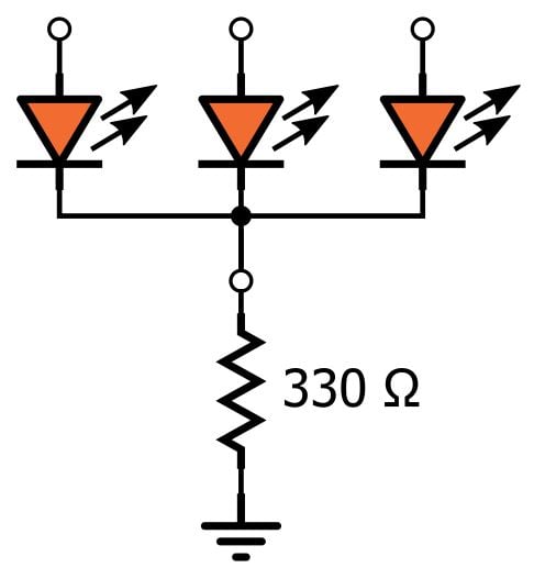 LED 陣列：一個電阻器還是多個？